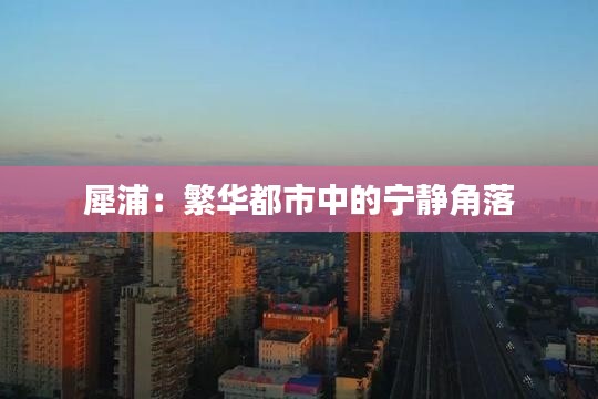 犀浦:繁华都市中的宁静角落
