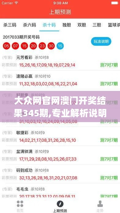 大众网官网澳门开奖结果345期,专业解析说明_动态版10.566