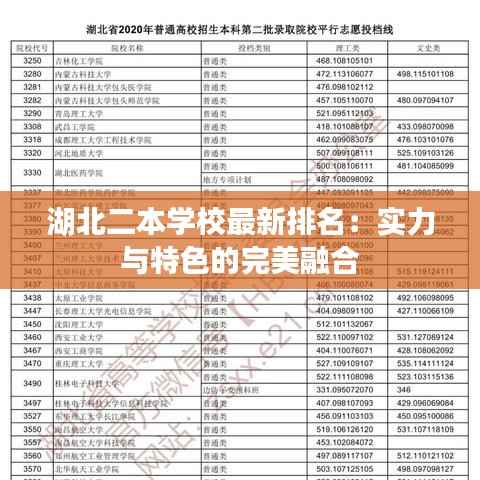 湖北二本学校最新排名：实力与特色的完美融合