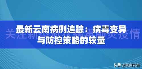 最新云南病例追踪：病毒变异与防控策略的较量