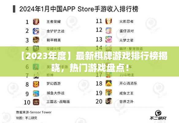 【2023年度】最新棋牌游戏排行榜揭晓,热门游戏盘点!