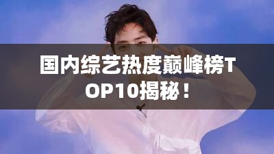 国内综艺热度巅峰榜TOP10揭秘!